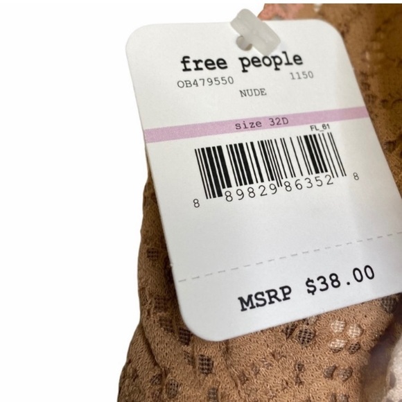 NWT Free People slow dance underwire bralette gorgeous Sz 32D - Picture 6 of 6